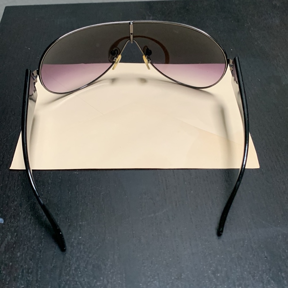 Large aviator sunglasses black sides with purple tone gradient glasses very cool - Picture 4 of 7